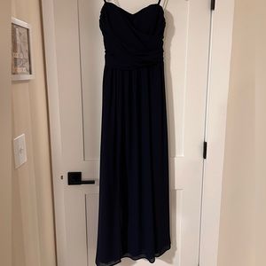 Navy Strapless Dress